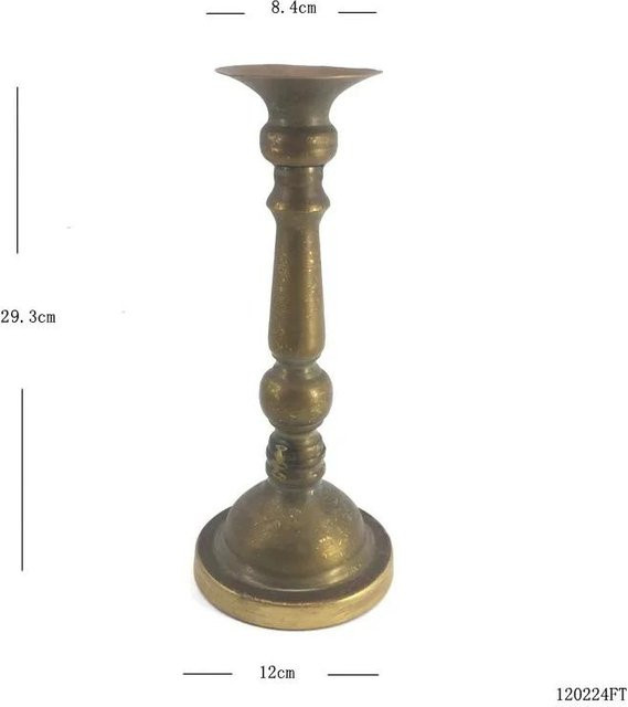 Einarmiger Metallkerzenständer von Yiran Furniture in Gold oder Bronze für Taper-Kerzen als klassische Tischdekoration - Bild 1