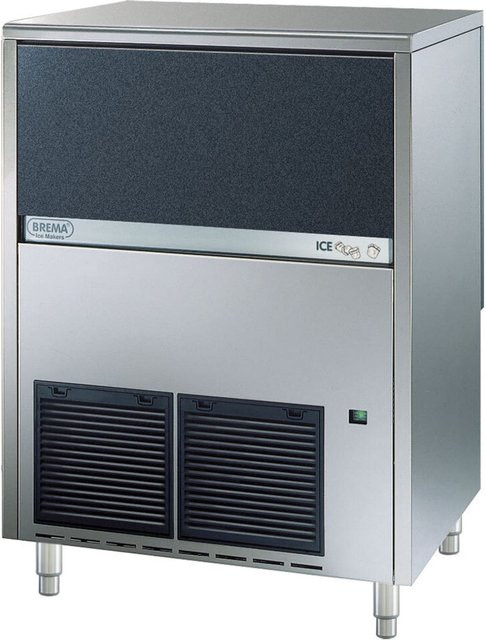 Brema Eiswürfelbereiter wassergekühlt, 80kg/24h, Silber, B/H/T: 73,8 x 103 x 60 cm - Bild 1