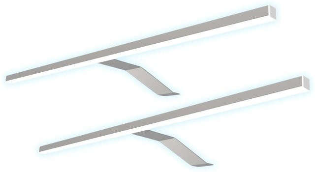 Kalb LED Aufbauleuchte aus Aluminium in Silbergrau, 2er Set, B/T/H: 60 cm x 18,5 cm x 4 cm, Neutralweiß - Bild 1