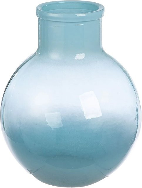 Gilde Vase Novelle aus Glas in Blau, Höhe: 31 cm, Breite: 24 cm, Tiefe: 24 cm - Bild 1