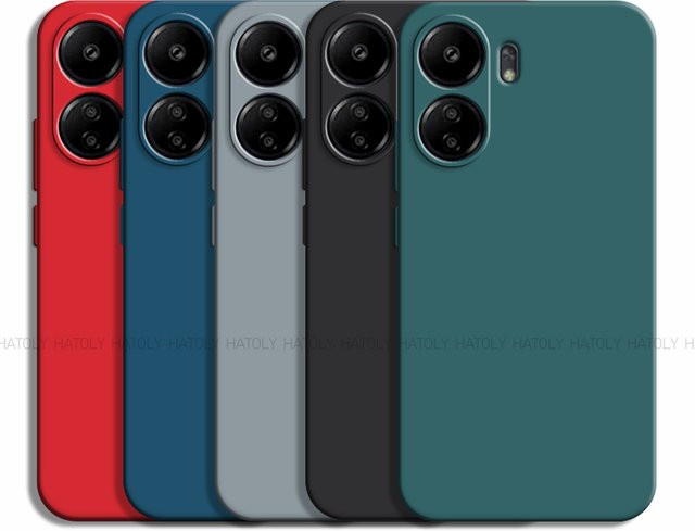 Luxus Stoßfeste Silikon Schutzhülle für Xiaomi Redmi 13C aus TPU in Schwarz und Grün - Bild 1