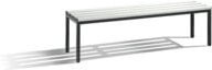 C+P Umkleidebank Basic in Lichtgrau mit schwarzgrauem Gestell, H: 42,0 cm, B: 150,0 cm, T: 35,3 cm - Bild 1