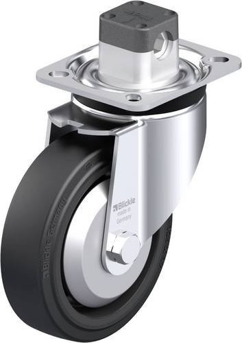Blickle Stahlblech-Lenkrolle LK-POEV 125KAD-1-CS11-FA in Schwarz und Grau mit 125 mm Rad-Durchmesser und einer Tragfähigkeit von 250 kg - Bild 1