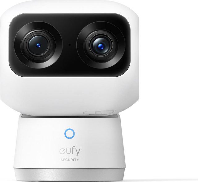 eufy Indoor Cam S350 4K Dual-Kamera mit 360 Grad PTZ, Schwenk- und Neigefunktion, Nachtsicht und KI, Weiß - Bild 1