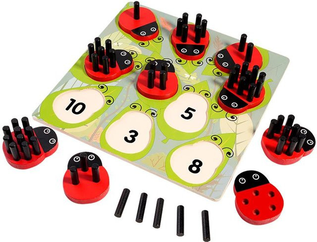 Bai Fen Bai Toys Marienkäfer-Zählspiel, Montessori-Mathespielzeug, ab 3 Jahre - Bild 1