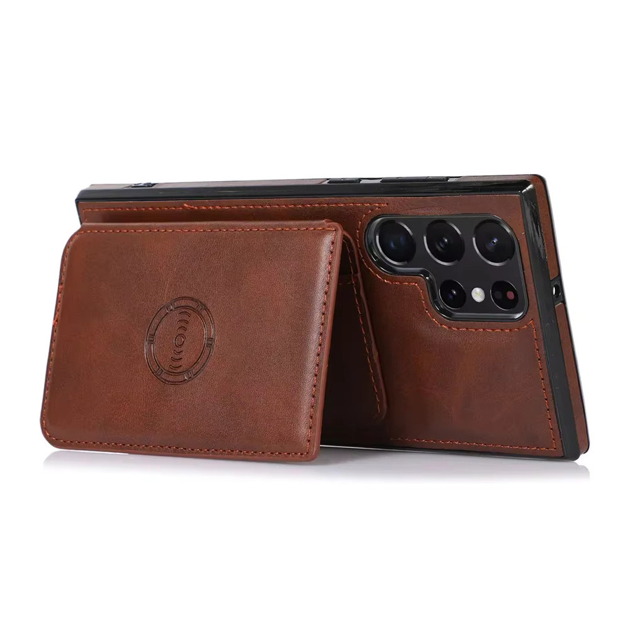 Magnetische Flip Brieftasche Handyhülle aus Leder für Samsung Galaxy S24 S23 S22 Plus A54 A53 A34 A33 A25 A24 A15 5G in Schwarz - Bild 2