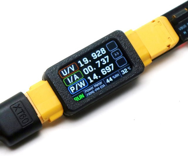 Dykbcells 60A XT60 Bidirektionaler Leistungsmesser Digitalvoltmeter und Amperemeter in Schwarz für Blei-Säure, Liion, Lifepo4 und BMS Batteriemonitoring - Bild 1