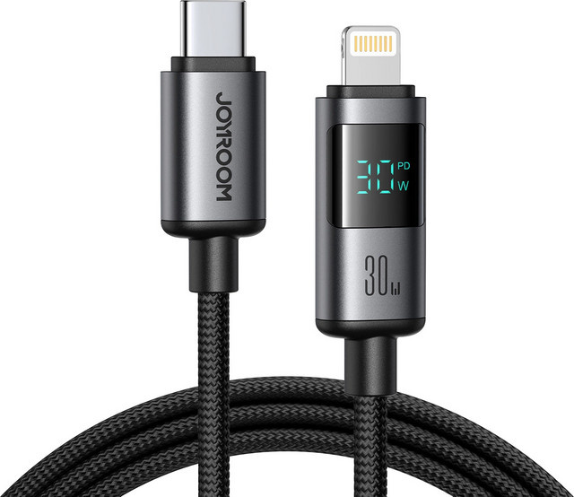 Joyroom USB-C auf Lightning Lade- und Datenkabel S-A16 Pro Prism Display mit 30W, 1,2m, Schwarz - Bild 1