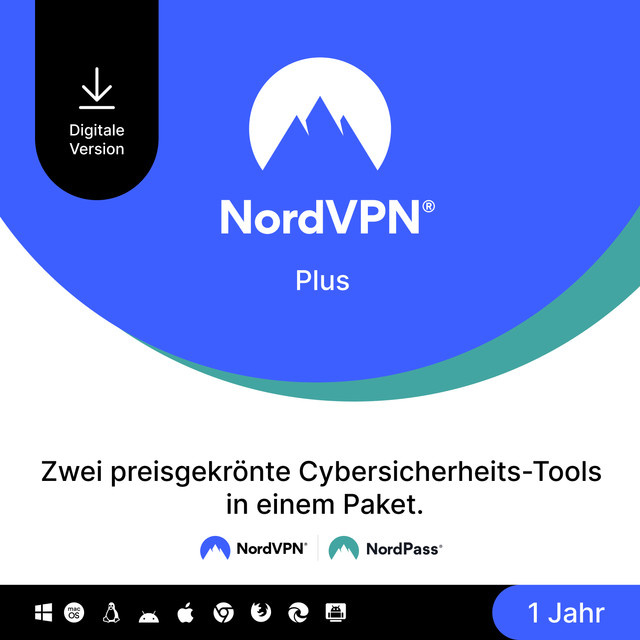 NordVPN Security Antivirus Abonnement für 10 Geräte für 1 Jahr in Blau - Bild 1