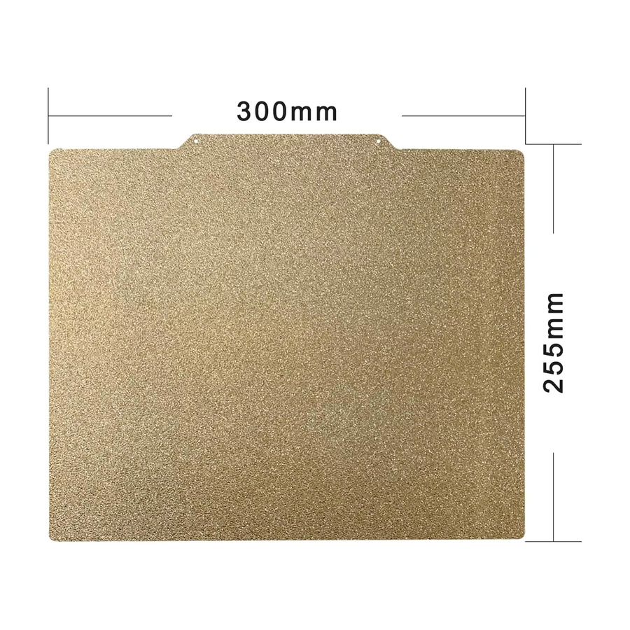 QIDI SV01/SV02 Bauplatte mit PEI-Beschichtung, doppelseitige strukturierte flexible Federstahlplatte für QIDI X-Max/X-CF 3D-Drucker, B/T: 300 x 255 mm - Bild 2