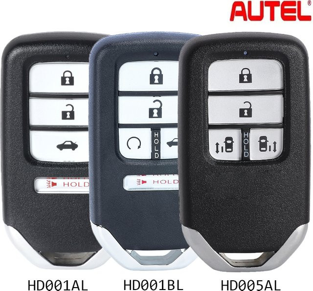 Autel PREMIUM Typ IKEY HD004AL/HD005AL/HD004BL Universeller Smart-Fernschlüssel 315MHz/433MHz für Honda, kompatibel mit KM100 IM508 IM608, Schwarz - Bild 1