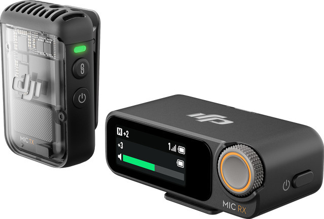 DJI Mic 2 kabelloses Lavalier-Mikrofon Set mit 1 Sender und 1 Empfänger, Black, Bluetooth und intelligenter Rauschunterdrückung - Bild 1