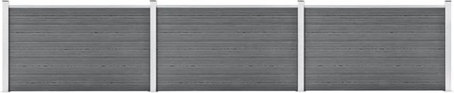 vidaXL Gartenzaun WPC in Grau, B/H: 526 x 106 cm - Bild 1