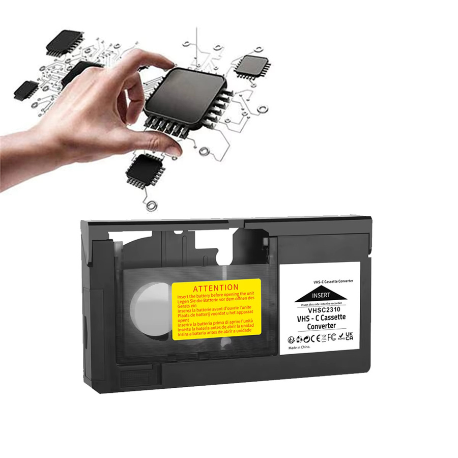 HFES VHS-C Kassettenkonverter für JVC, RCA und Panasonic, VHS zu VHSC SVHS-C Kassettenadapter, Schwarz - Bild 4