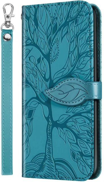 Samsung Flip-Cover mit 3D Kunst Baum Design als Telefon Brieftasche in Braun für Galaxy A-Serie (A20, A50, A70, A21s, A41, A51, A71, A12, A52, A72, A13, A23, A33, A53, A73 5G) - Bild 1