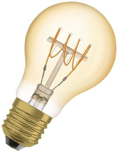 Osram LED Filament Leuchtmittel E27 Glühlampenform Warmweiß Gold/Messing dimmbar H x B x T: 6 x 6 x 6 cm - Bild 1