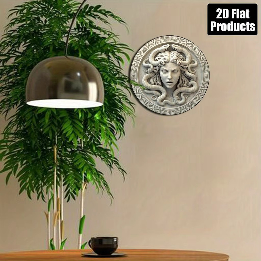 Rundes Aluminiumschild Medusa Vintage-Dekoration von Potdemiel, Durchmesser: 20 cm - Bild 5