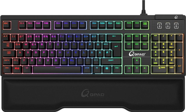 QPAD MK75 Gaming Tastatur mechanisch schwarz QWERTZ DE - Bild 1