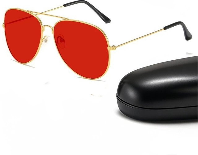 Ray-Ban 3025 Sonnenbrille Aviator, Metall, Vollrand, Unisex, rot - Bild 1