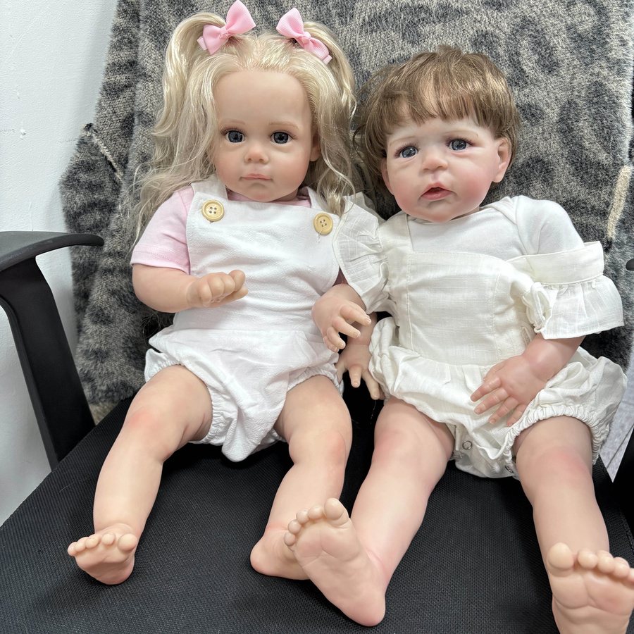 24-Zoll Maggi Sandie Reborn Baby Puppe mit weichem Baumwollkörper und realistischer 3D-Haut in Mehrfarbig - Bild 2
