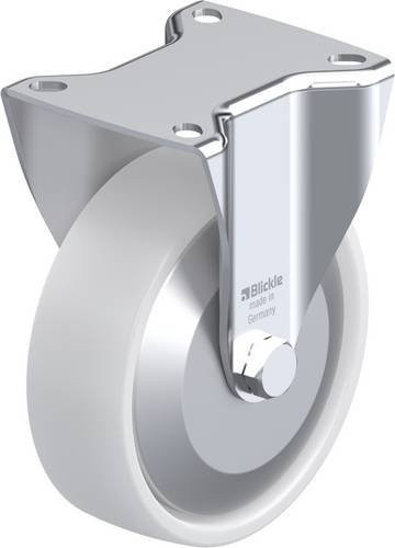 Blickle Bockrolle BK-PO 125KA-1-FA in Weiß mit 125 mm Rad-Durchmesser und 300 kg Tragfähigkeit - Bild 1
