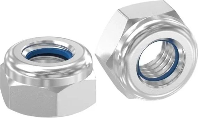 FeNau Selbstsichernde Sechskantmutter aus Edelstahl A2 M10 in Silber DIN 985 - Bild 1