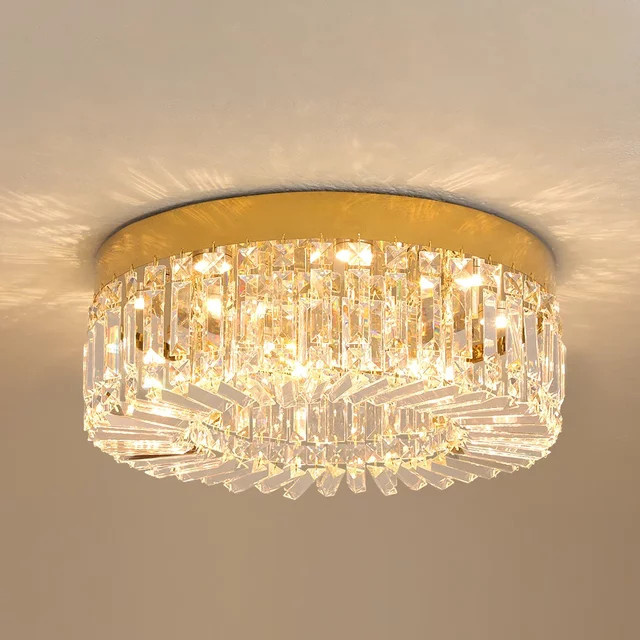 VETRULUS Moderne LED Kristall Deckenleuchte in Gold/Messing für dein Wohnzimmer, Durchmesser: 40 cm - Bild 1