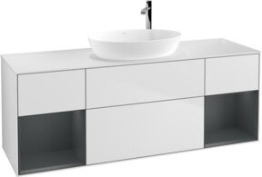 V&B Waschtischunterschrank Finion in Weiß Lack, Breite: 160 cm, Tiefe: 50,1 cm, Höhe: 50,1 cm - Bild 1