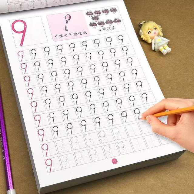 Art Farmer Vorschul-Zahlen-Nachzeichnungs-Arbeitsheft mit 78 Seiten für Kinder zum Üben der Handschrift und Zählaktivitäten von 0-100 in Mehrfarbig - Bild 1