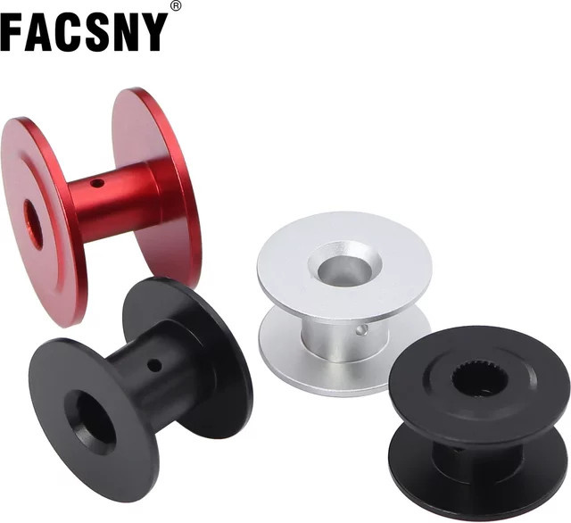 FACSNY Aluminium 25t Lenkgetriebe Servo Winde Spule Rad, Metall, Schwarz - Bild 1