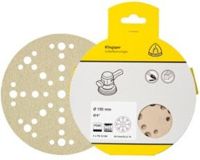 Klingspor PS 33 CK Schleifscheiben kletthaftend, Durchmesser: 125 mm, Körnung: 60, Farbe: Beige, Lochform GLS5 - Bild 1