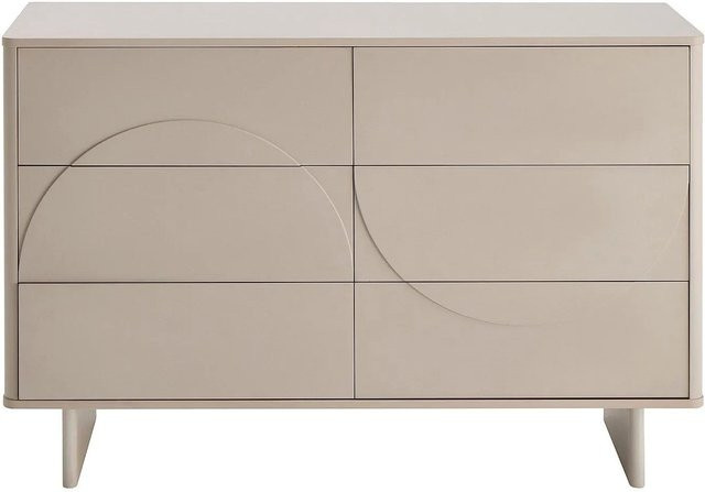 Vente-unique Kommode Delorina in Beige mit abstraktem Design und mattem Finish, Breite: 120 cm - Bild 1