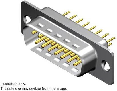 Molex D-SUB Steckverbinder 1727040071 mit 37 Lötpins in Weiß und Silber - Bild 1