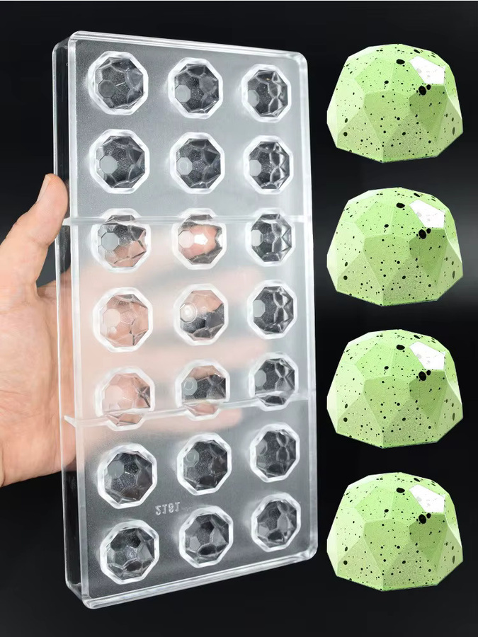 ALICAKE Achteckige Schokoladenform in Transparent für Schokolade, Bonbons, Trüffel und Backwerkzeug - Bild 6