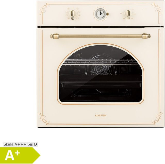 Klarstein Victoria Einbaubackofen im Retro-Design mit 9 Funktionen in Beige - Bild 1