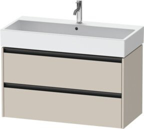 Duravit Waschtischunterschrank Ketho.2 in Tau Matt Beige, wandhängend mit 2 Schubladen, B/T: 98,4 x 46 cm - Bild 1
