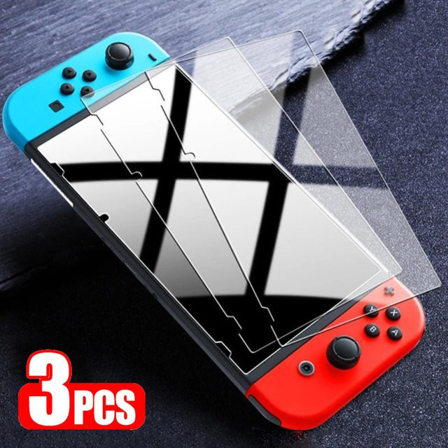 Gehärtetes Glas Schutzfolie für Nintendo Switch OLED und Switch Lite, Transparent, 1/2/3 Stück Set - Bild 1