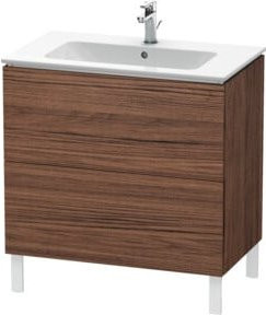Duravit Waschtischunterschrank L-Cube in Nussbaum dunkel, stehend mit 2 Auszügen, B: 82 cm, T: 48,1 cm, H: 70,4 cm - Bild 1