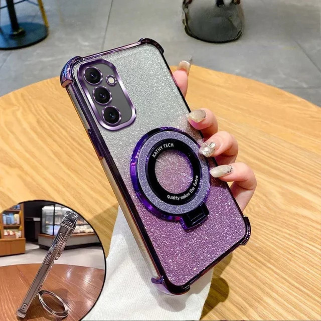 Luxuriöse Schutzhülle mit Ringständer für Samsung Galaxy S26 S25FE A57 A56 A55 in Pink - Bild 1