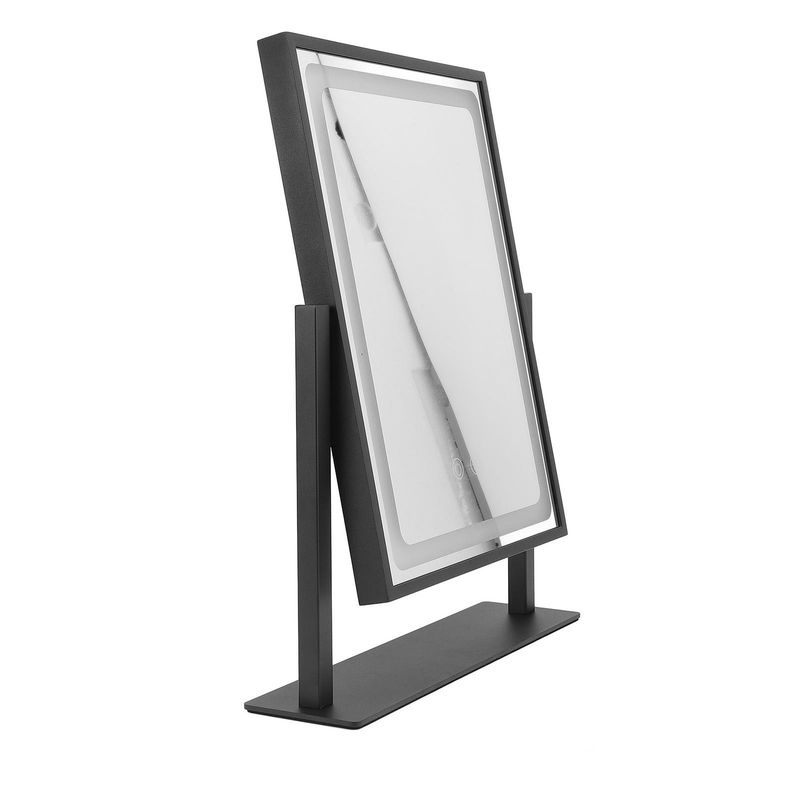 KONNWEI Schminkspiegel mit LED-Licht und Touch-Steuerung, dimmbar, 3 Farbmodi, 360-Grad-Drehung, perlmutt weiß - Bild 4