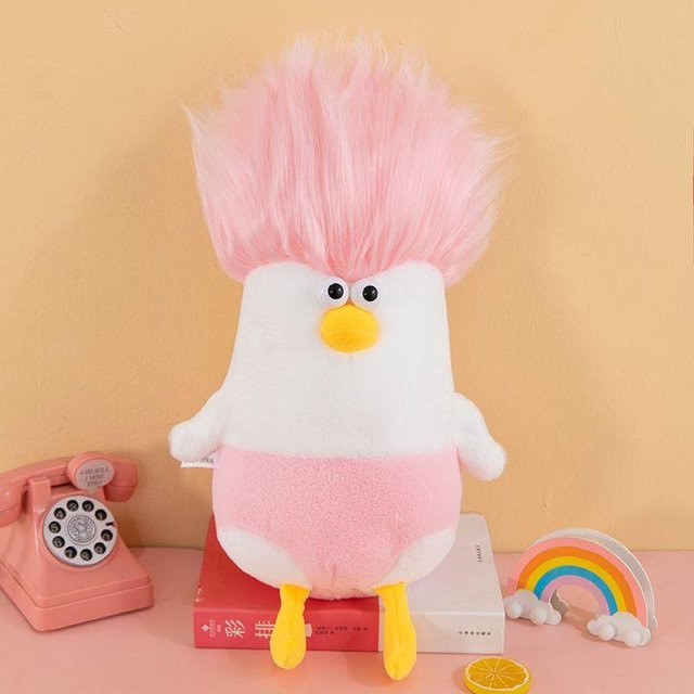 Binchi Fitness Vogel-Stofftier, Squishy, weiß, 45cm, ab 14 Jahren - Bild 1
