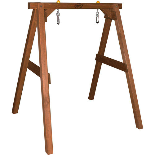 AXI Babyschaukel aus Hemlock-Holz in Braun mit grauem Sitz, B/T/H: 120 x 103 x 134 cm - Bild 2