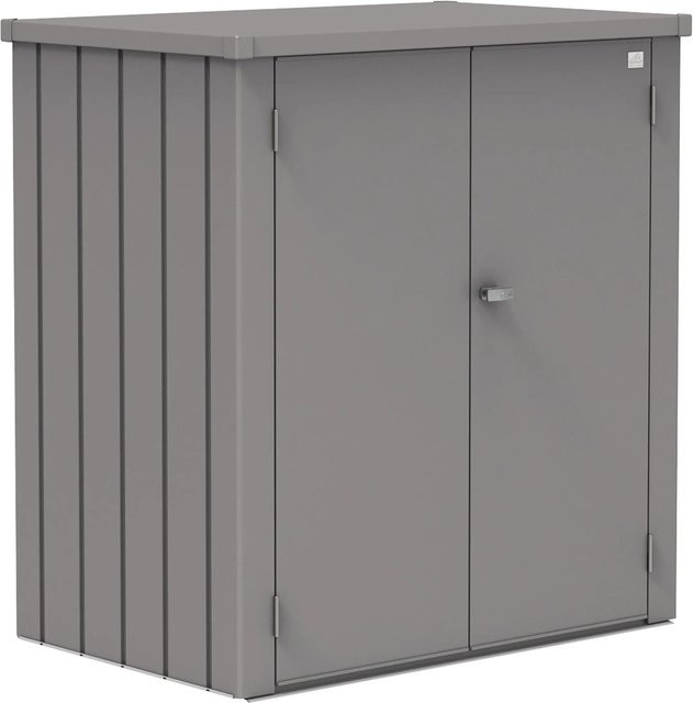 Biohort Terrassenschrank Romeo in Quarzgrau-metallic mit Doppel-Tür und Regalböden, B/T/H: 132 x 87 x 140 cm - Bild 1