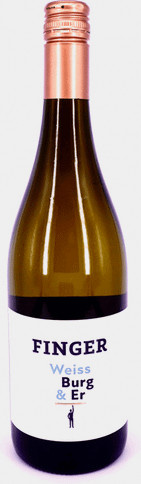 Andreas Finger, Weiss, Burg & Er, Pinot Gris / Grigio, trocken, Weißwein, 0,75 l - Bild 1