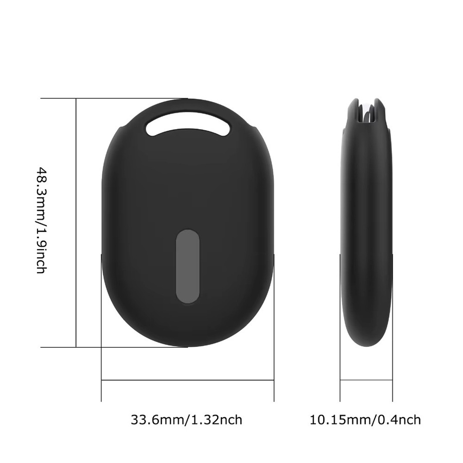 Xiaomi Silikon-Schutzhülle für Tag Tracker in Weiß mit Metall-Schlüsselring - Bild 3
