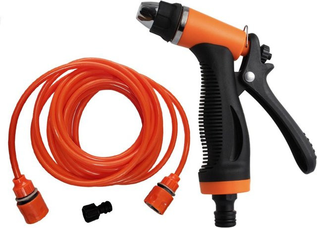 TOMTOP JMS Hochdruck-Wasserspritzpistole mit Kupferdüse und 6 Meter langem Schlauch in Orange - Bild 1