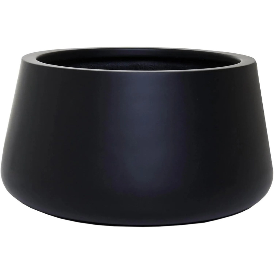 Vivanno Blumentopf Gordo aus Fiberglas in Schwarz, B/T/H: 52 x 52 x 29 cm - Bild 2