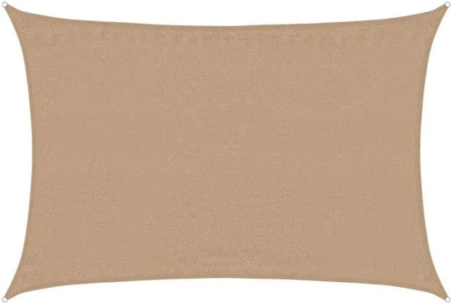 Furnicato Sonnensegel rechteckig aus HDPE in Taupe, Breite: 5 m, Länge: 5 m - Bild 1