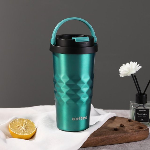Yiran Furniture Keramik-Trinkbecher mit Deckel und Strohhalm, 500 ml, verschiedene Farben - Bild 1