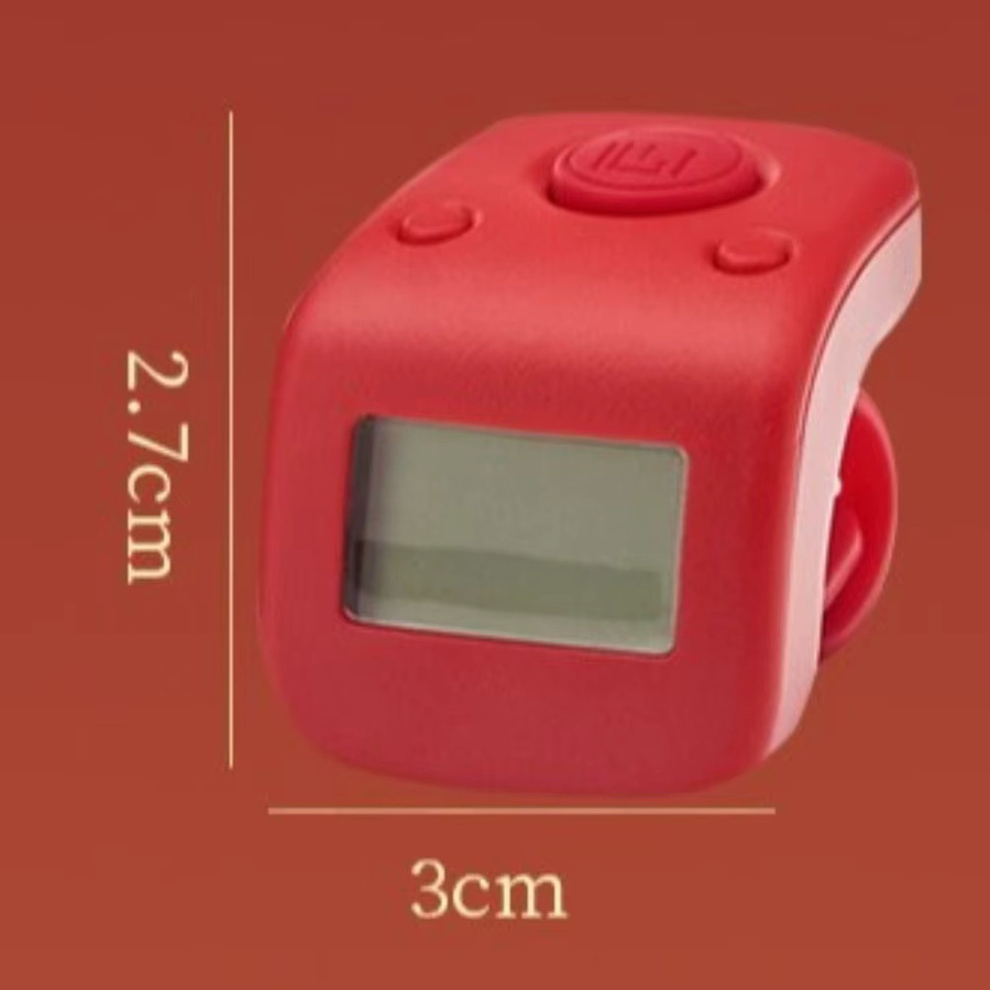 Wasserdichter Mini-Schoßzähler in Grau mit LED-Anzeige, wiederaufladbarer 6-stelliger Tally Clicker zur Sportverfolgung - Bild 3